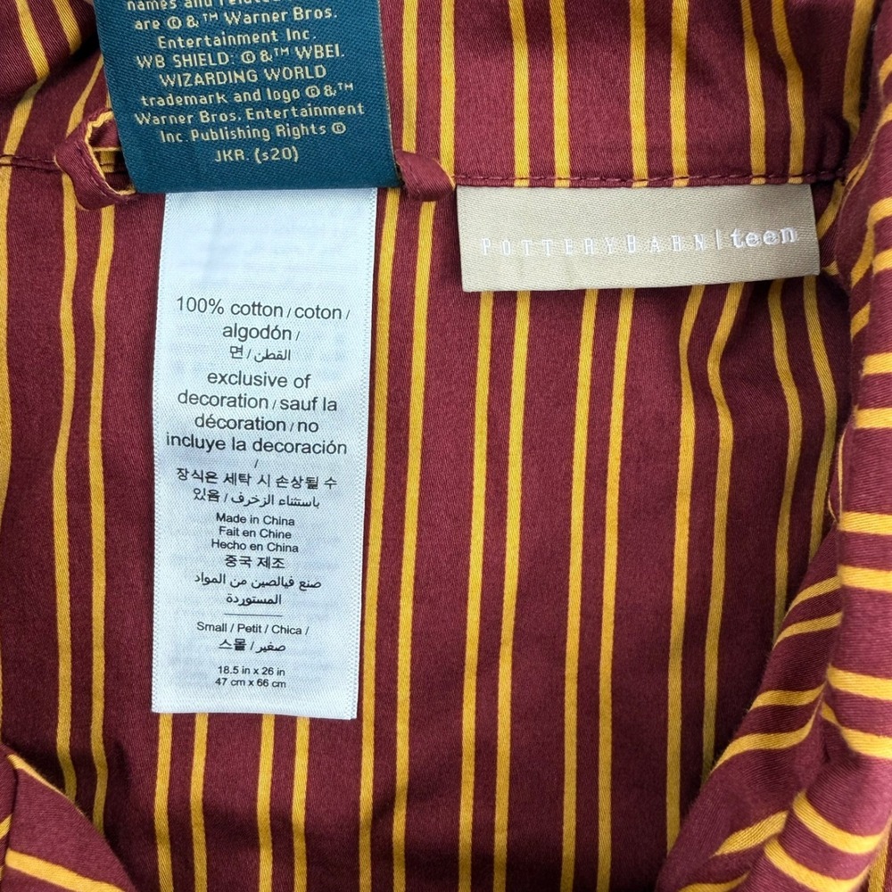 Pottery Barn Teen Small Harry Potter Gryffindor House Sateen Pajama Set Cotton - Picture 8 of 14
